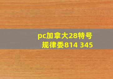 pc加拿大28特号规律委814 345